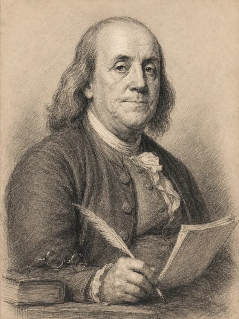 Portret — Benjamin Franklin