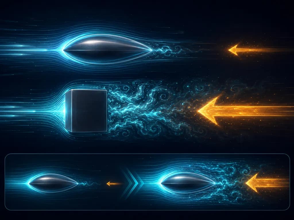 Opór aerodynamiczny — ilustracja