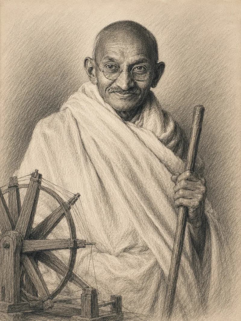 Portret — Mahatma Gandhi