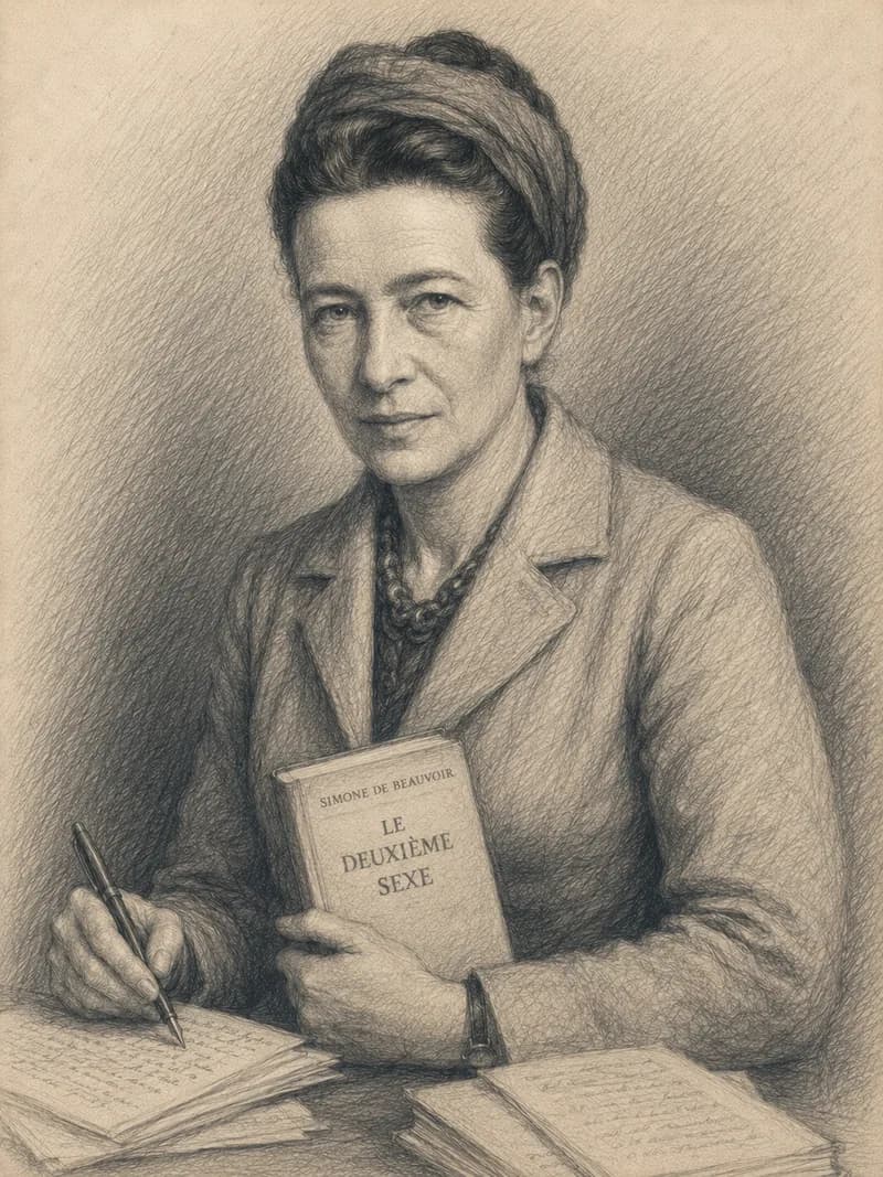 Portret — Simone de Beauvoir