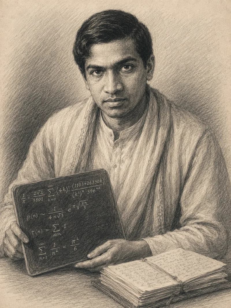 Portret — Srinivasa Ramanujan