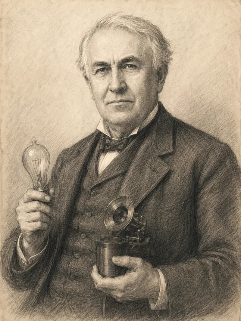 Portret — Thomas Edison