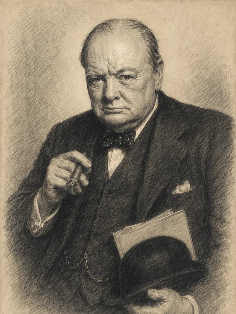 Portret — Winston Churchill