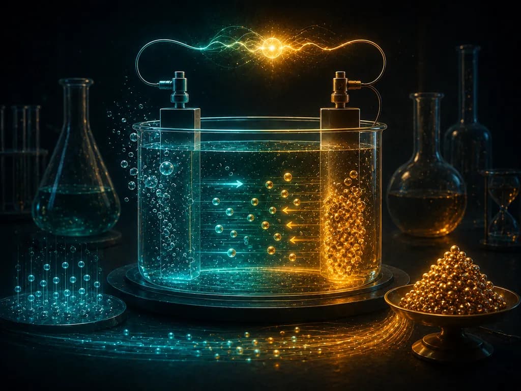 Elektroliza — prawo Faradaya — ilustracja