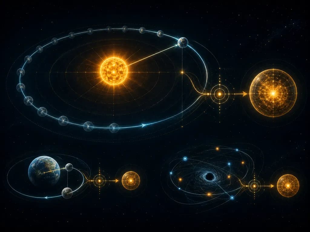 Masa gwiazdy z orbity — ilustracja