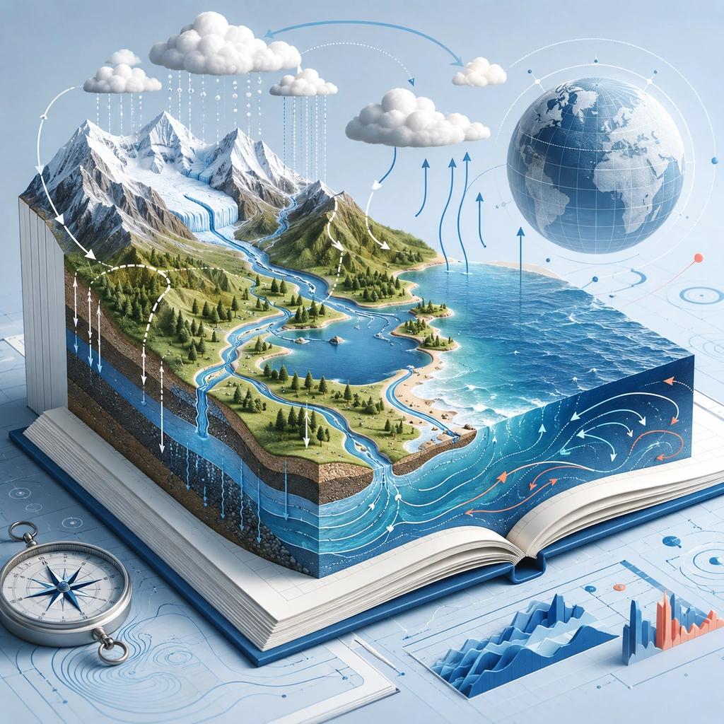 Od źródła hydrologicznego do odpowiedzi CKE: źródło → odczyt → obliczenie → mechanizm → wniosek