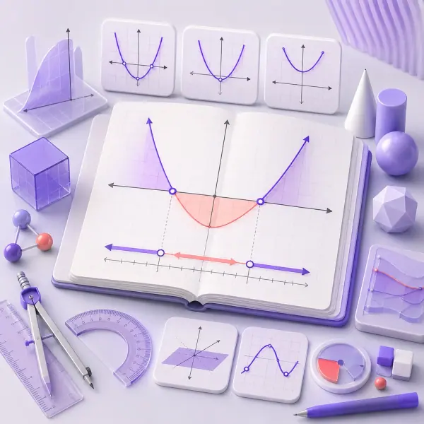 Nierówności kwadratowe — metoda graficzna i analityczna