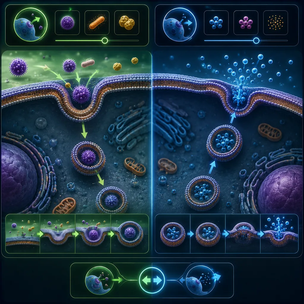 Endocytoza i egzocytoza — transport pęcherzykowy