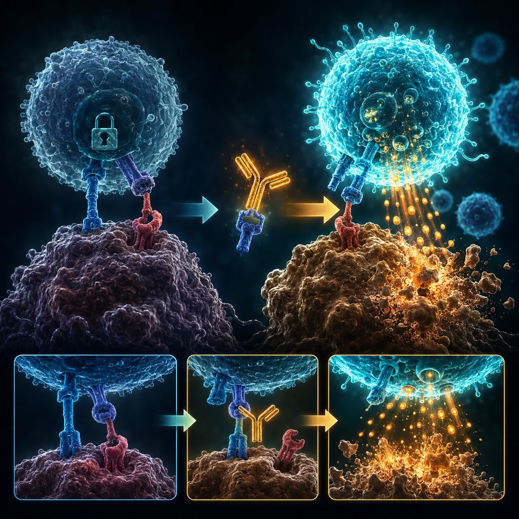 Immunoterapia nowotworów — zdjęcie hamulca z limfocytów T