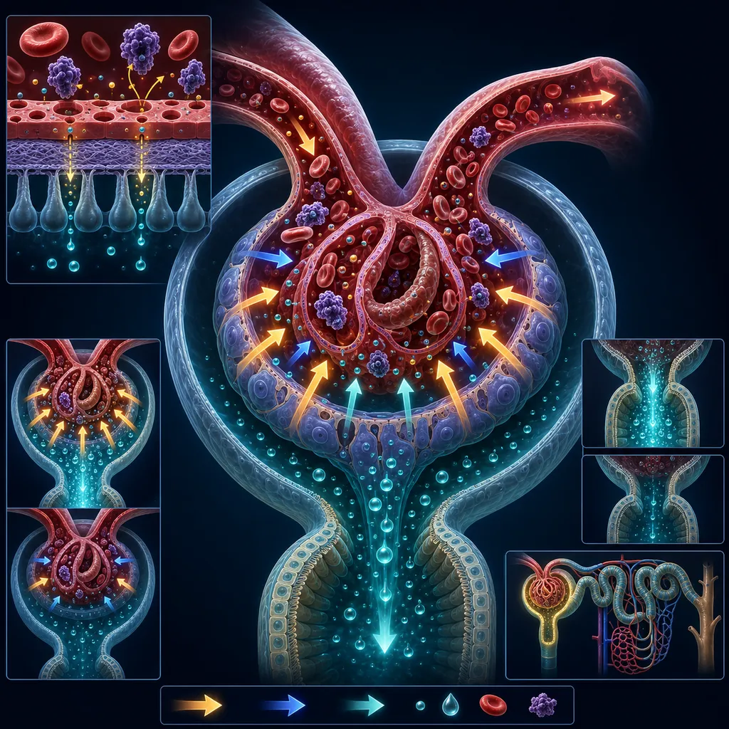 Filtracja kłębuszkowa — ciśnienie i GFR