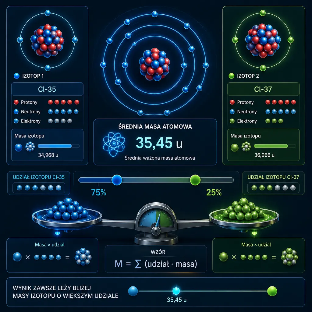 Izotopy — skąd średnia masa atomowa