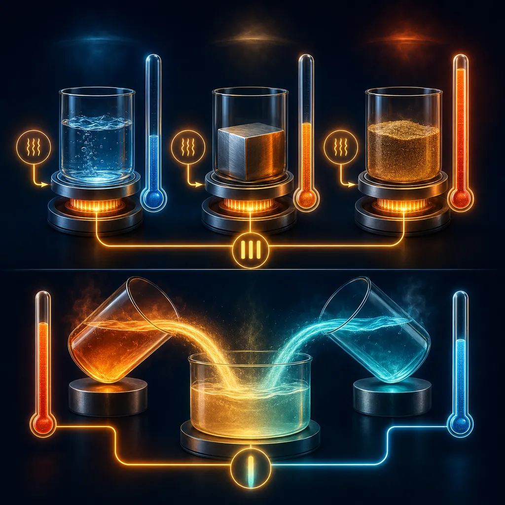 Ciepło właściwe — Q = mcΔT